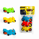 Pullback Bike Set – Majestic Machines by Bafna Toys, pack of 3 colorful plastic super bike toys
