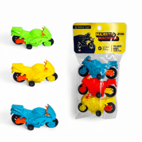 Pullback Bike Set – Majestic Machines by Bafna Toys, pack of 3 colorful plastic super bike toys
