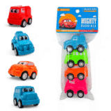 Mighty Machines Pullback Cars for Kids – Assorted Cartoon Toy Cars by Bafna Toys
