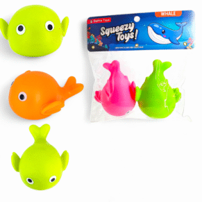 Multi color non-toxic whale squeeze toy for kids by Bafna Toys