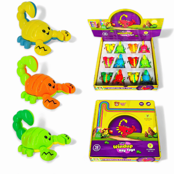 Colorful Scorpion Windup Key Toy that crawls forward after winding – Bafna Toys
