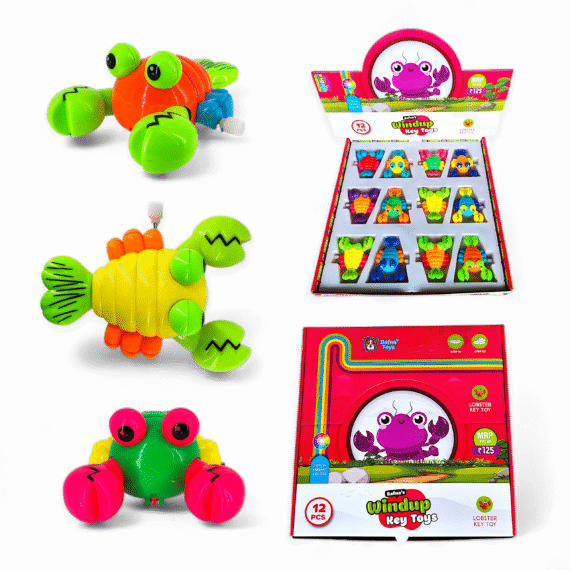 Colorful Lobster Windup Toy for kids – 12 pcs toy set