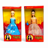 Tara Royalty Dolls in princess gowns with hair brush and bag accessories inside red packaging – Bafna Toys