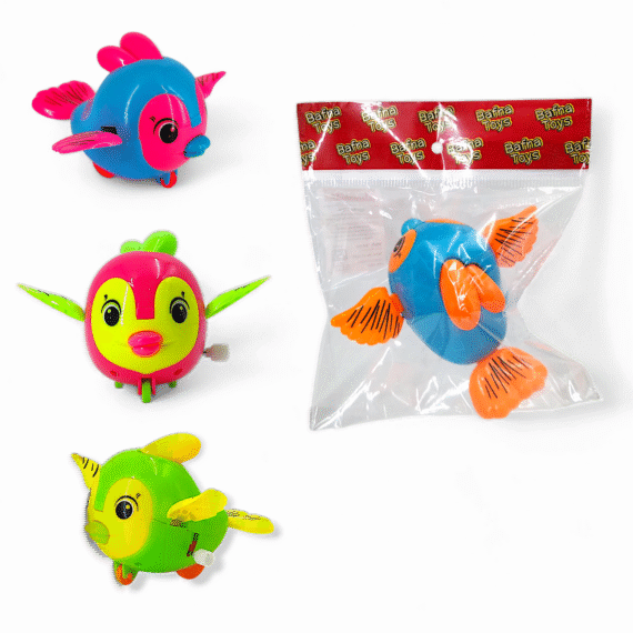 Windup bird toy for kids – twist the key and watch it move