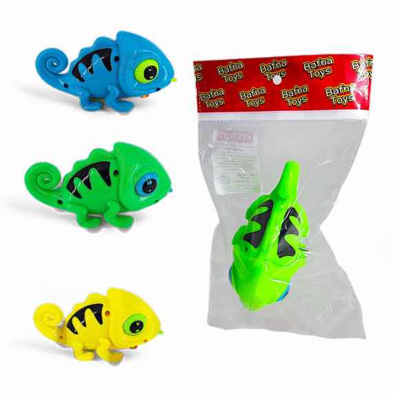 Windup lizard toy for kids – twist the key and watch it crawl